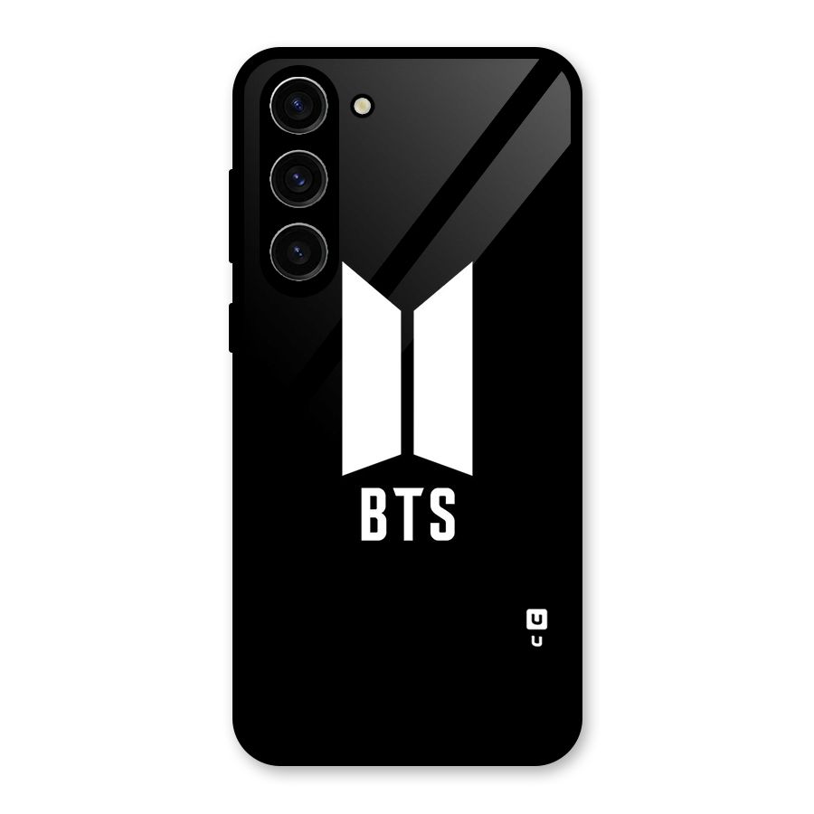 BTS Logo Black Glass Back Case for Galaxy S23 Plus