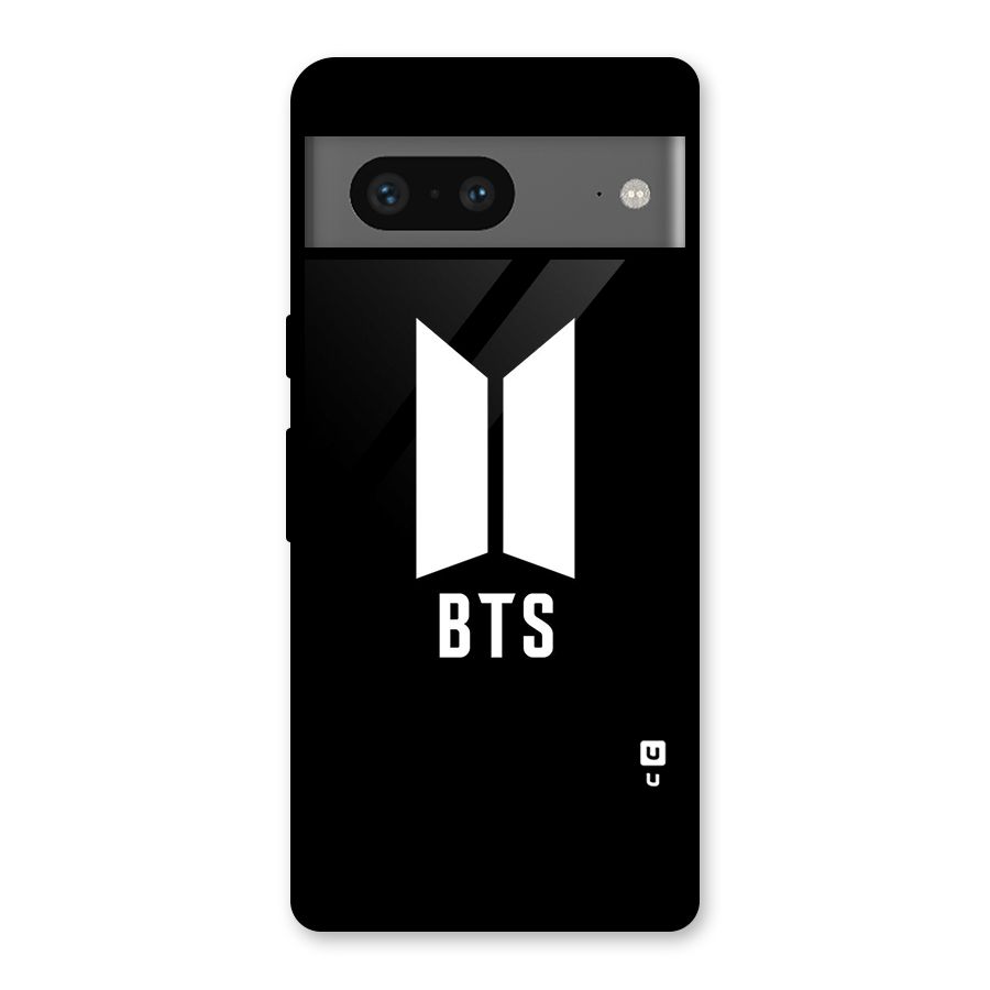 BTS Logo Black Glass Back Case for Google Pixel 7