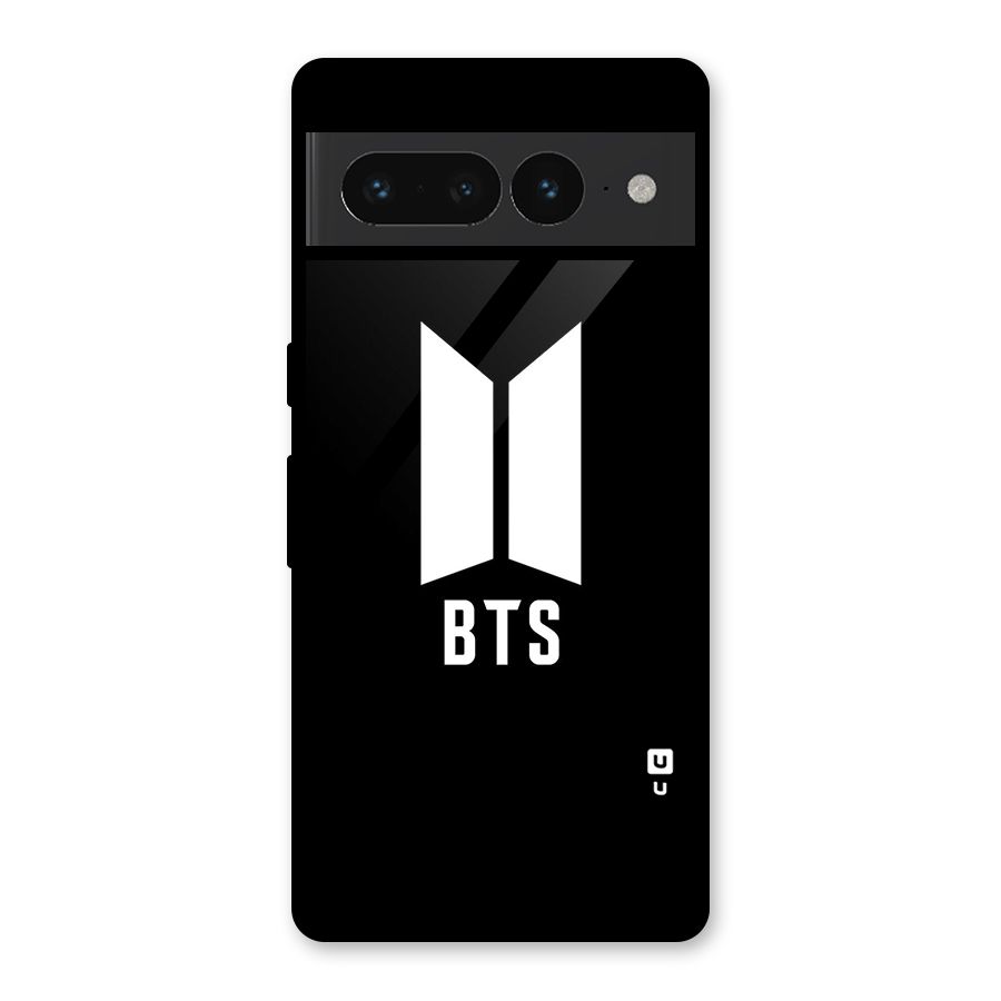 BTS Logo Black Glass Back Case for Google Pixel 7 Pro