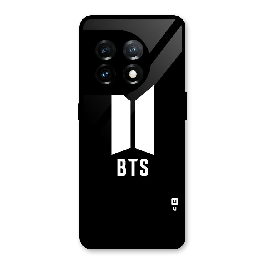 BTS Logo Black Glass Back Case for OnePlus 11