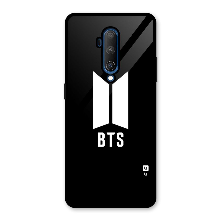 BTS Logo Black Glass Back Case for OnePlus 7T Pro