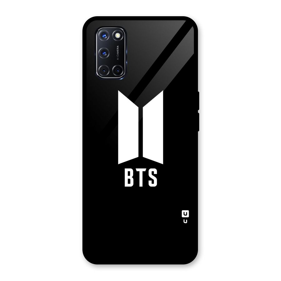 BTS Logo Black Glass Back Case for Oppo A52