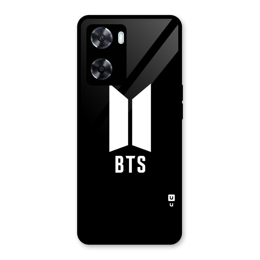 BTS Logo Black Glass Back Case for Oppo A77
