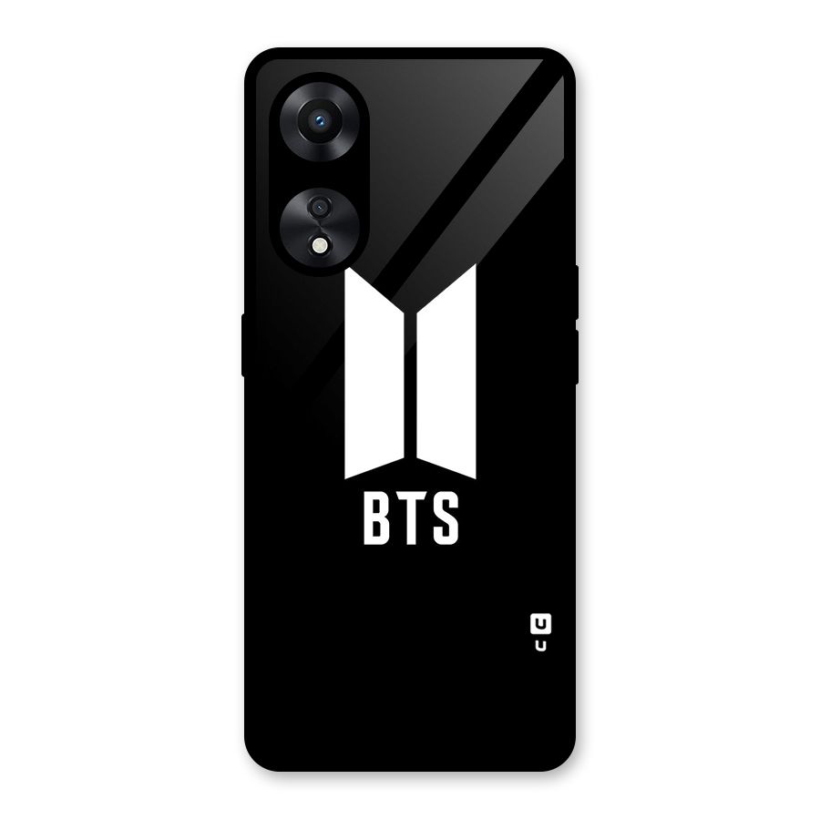 BTS Logo Black Glass Back Case for Oppo A78