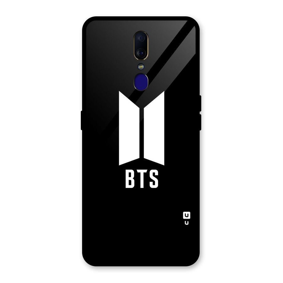 BTS Logo Black Glass Back Case for Oppo F11