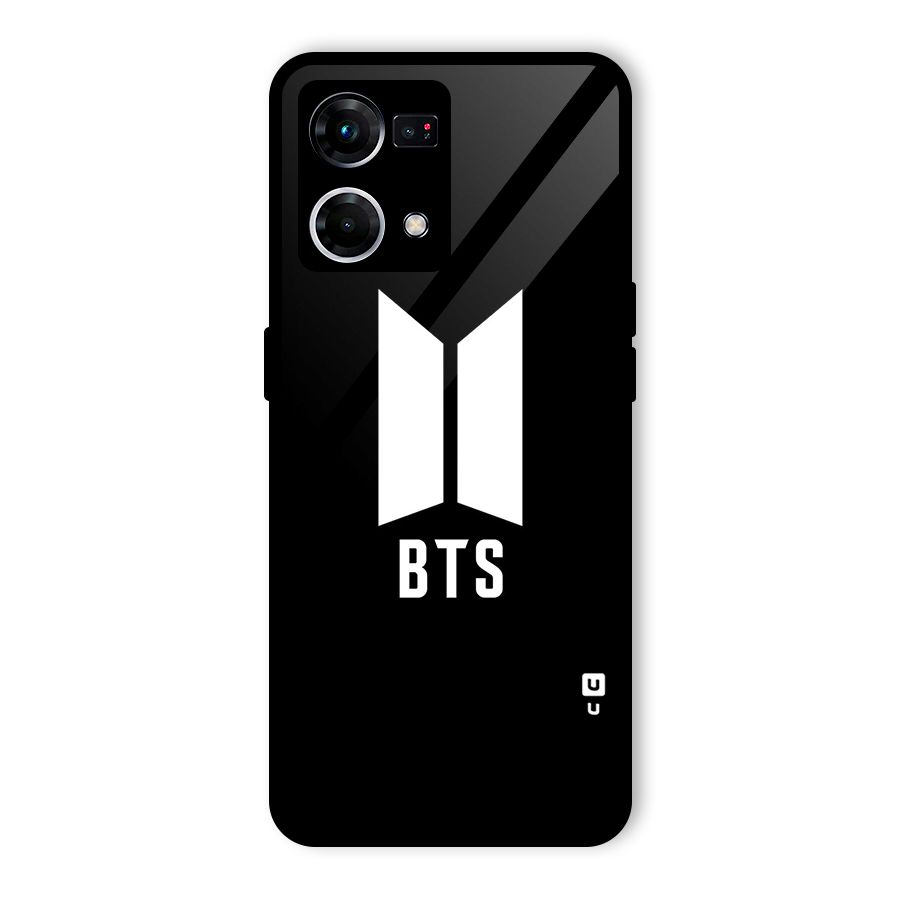 BTS Logo Black Glass Back Case for Oppo F21 Pro 5G