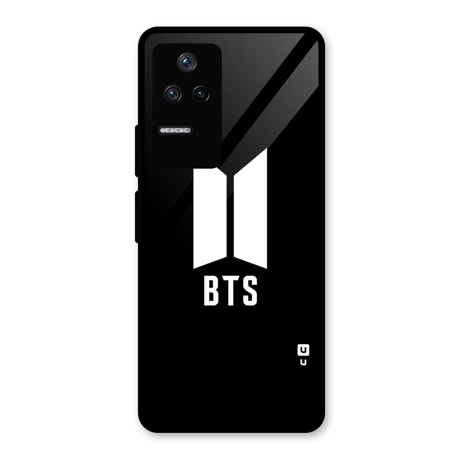 BTS Logo Black Glass Back Case for Poco F4 5G