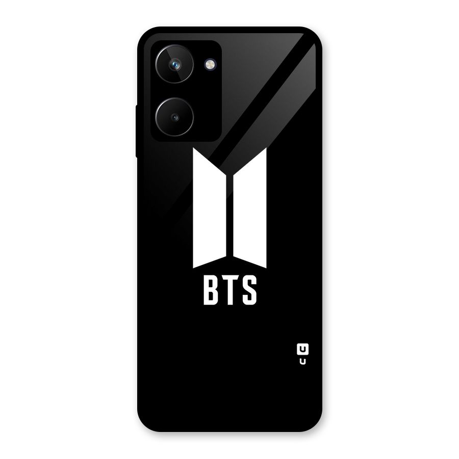 BTS Logo Black Glass Back Case for Realme 10