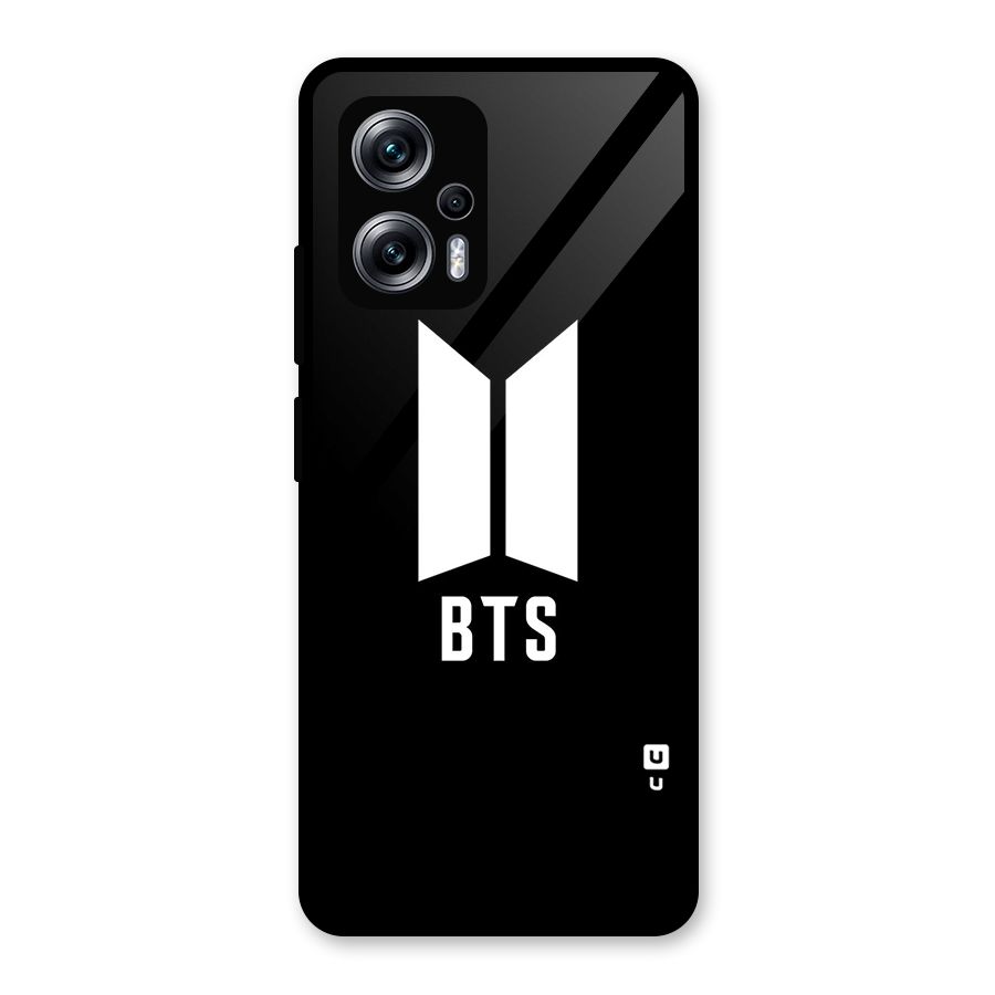 BTS Logo Black Glass Back Case for Redmi K50i