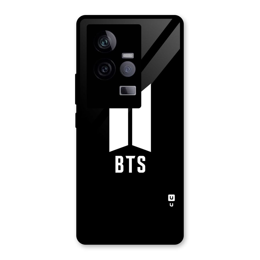 BTS Logo Black Glass Back Case for Vivo iQOO 11 5G