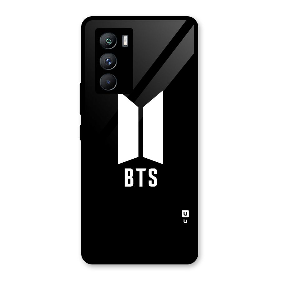 BTS Logo Black Glass Back Case for Vivo iQOO 9 SE