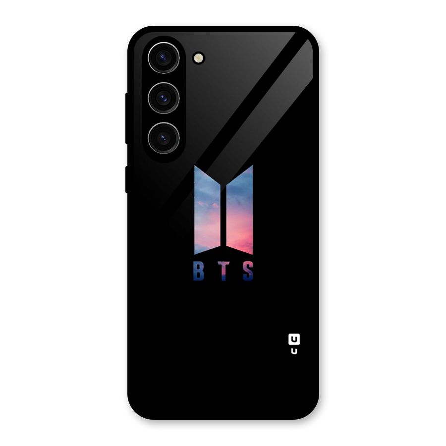 BTS Logo Sky Glass Back Case for Galaxy S23 Plus