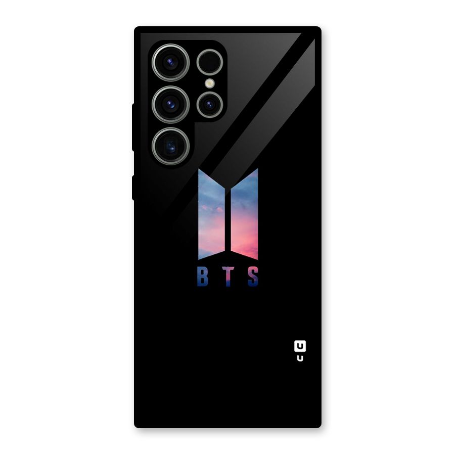 BTS Logo Sky Glass Back Case for Galaxy S23 Ultra