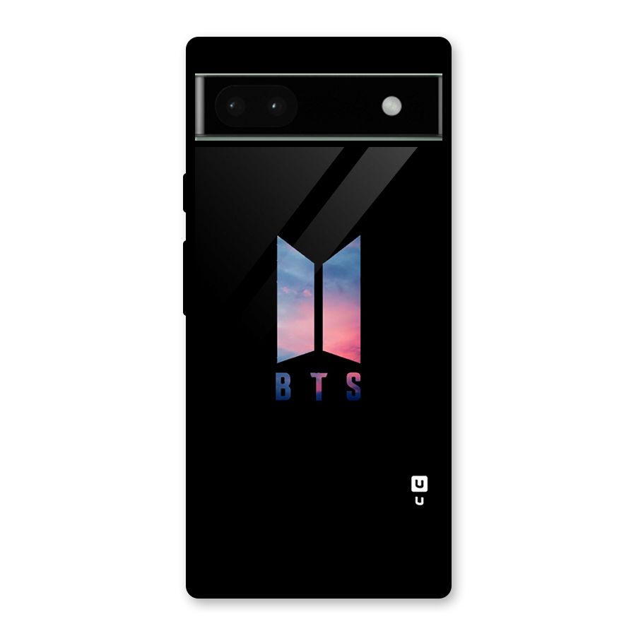 BTS Logo Sky Glass Back Case for Google Pixel 6a
