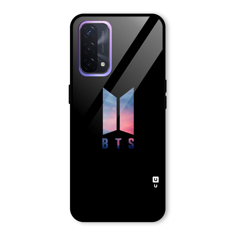 BTS Logo Sky Glass Back Case for Oppo A74 5G