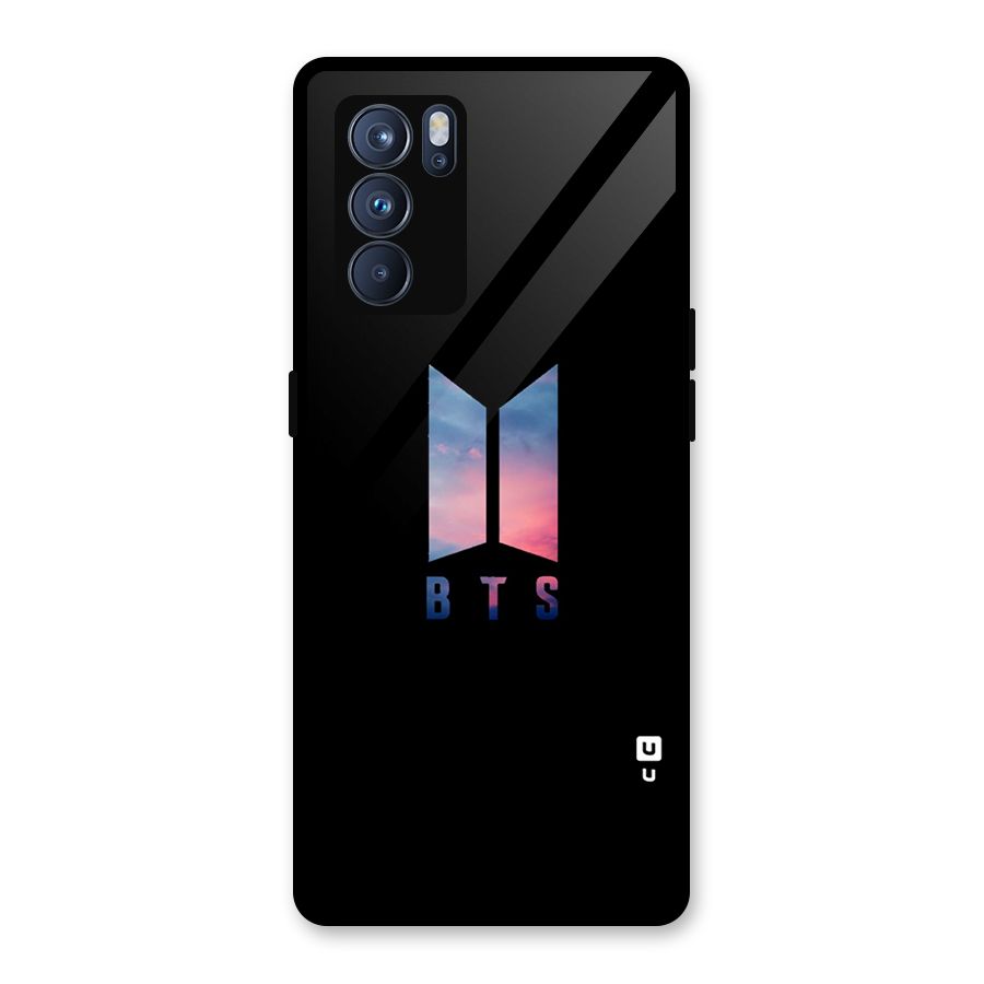 BTS Logo Sky Glass Back Case for Oppo Reno6 Pro 5G