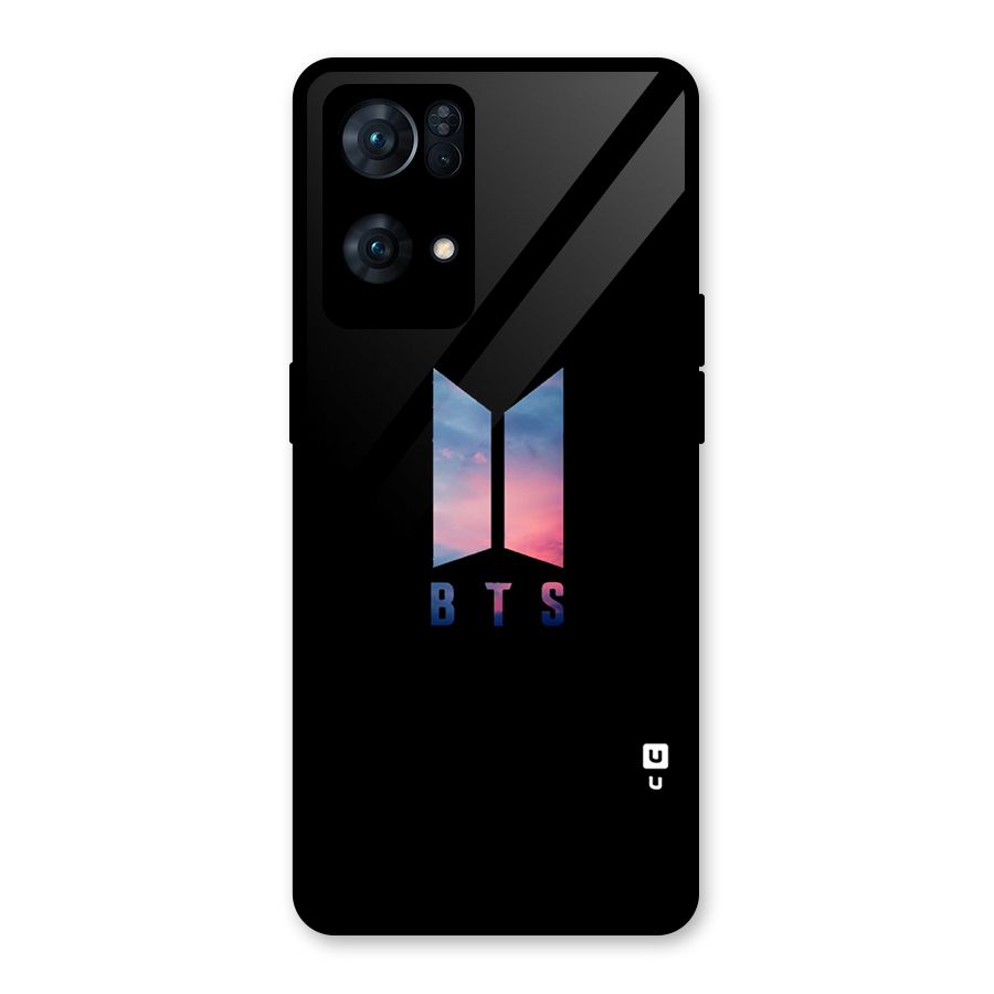 BTS Logo Sky Glass Back Case for Oppo Reno7 Pro 5G