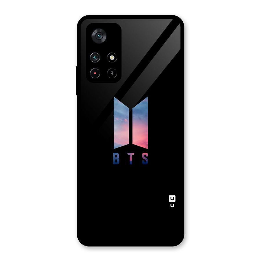 BTS Logo Sky Glass Back Case for Poco M4 Pro 5G