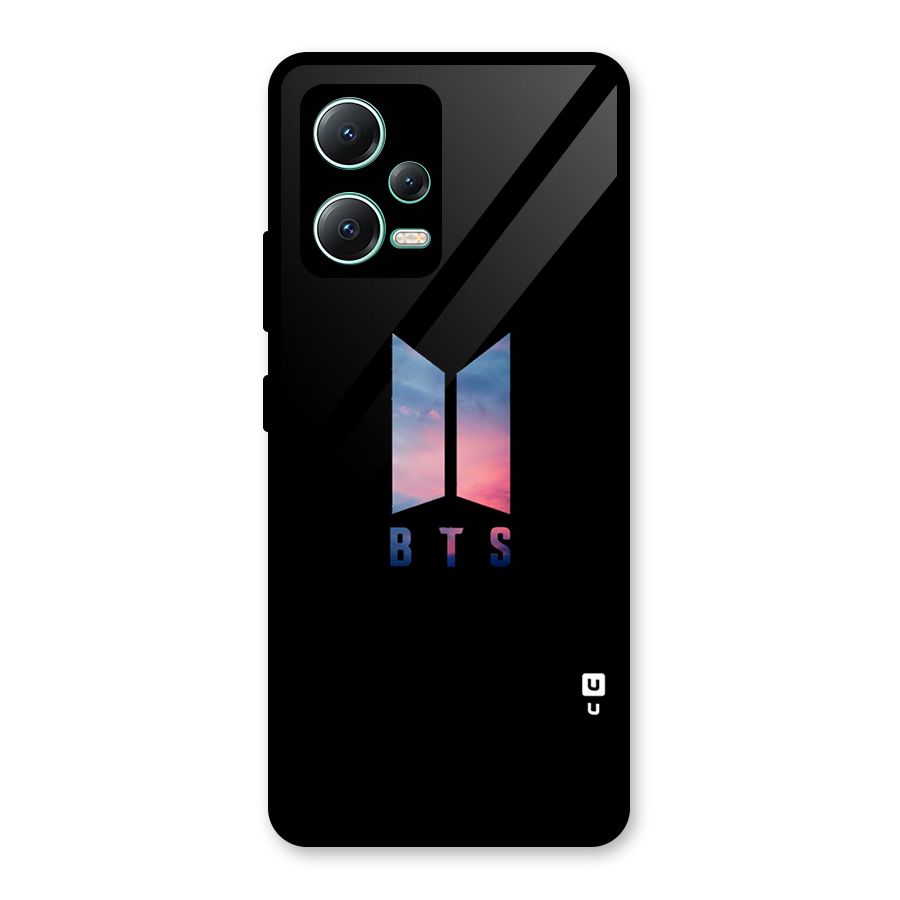BTS Logo Sky Glass Back Case for Redmi Note 12 5G
