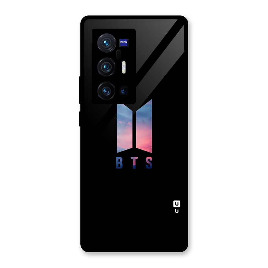 BTS Logo Sky Glass Back Case for Vivo X70 Pro Plus