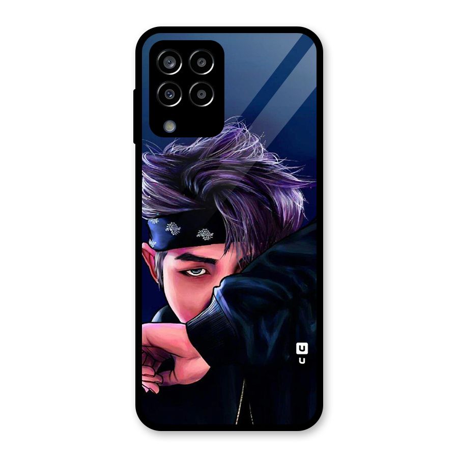 BTS Namjoon Artwork Glass Back Case for Galaxy M33