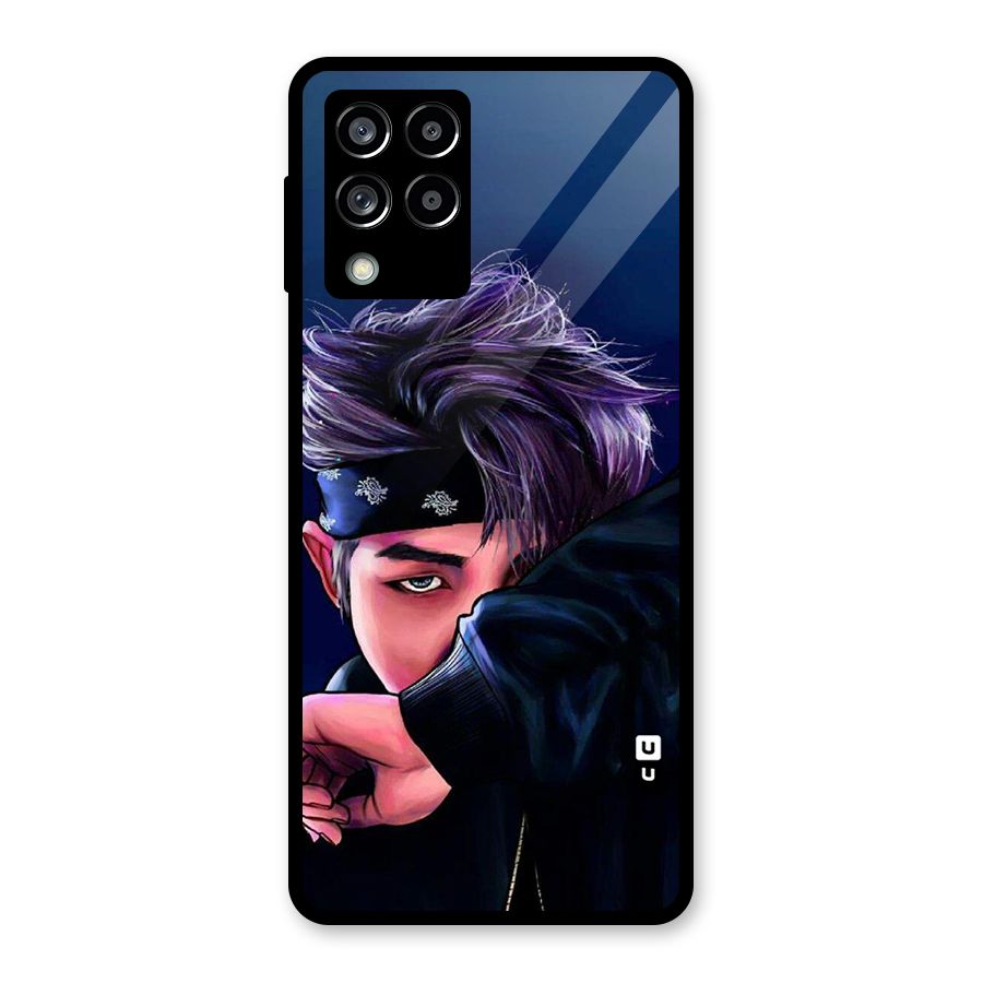 BTS Namjoon Artwork Glass Back Case for Galaxy M53 5G