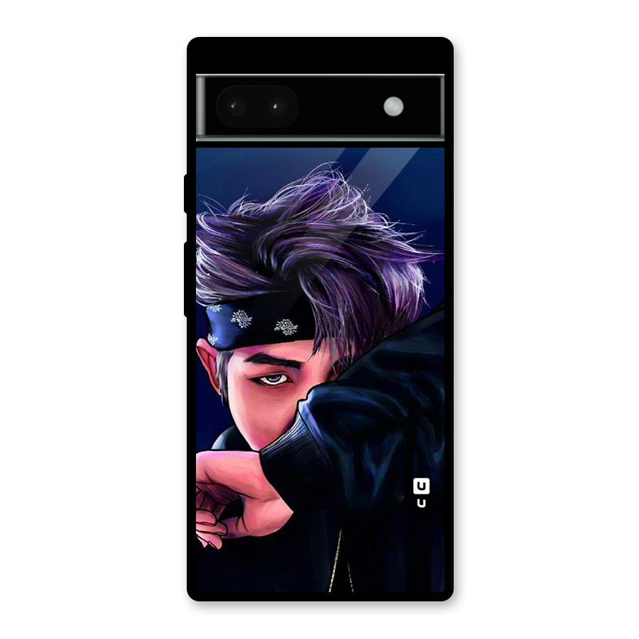 BTS Namjoon Artwork Glass Back Case for Google Pixel 6a