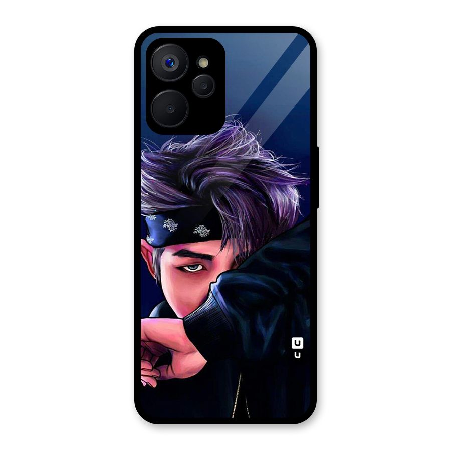 BTS Namjoon Artwork Glass Back Case for Realme 9i 5G