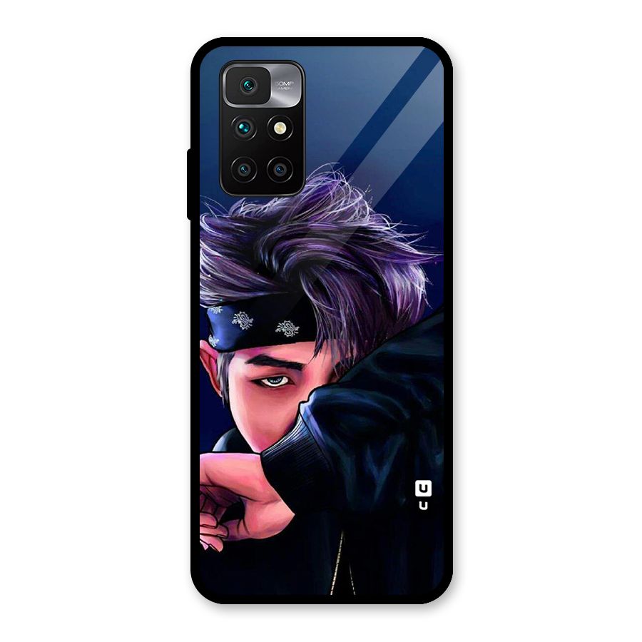 BTS Namjoon Artwork Glass Back Case for Redmi 10 Prime