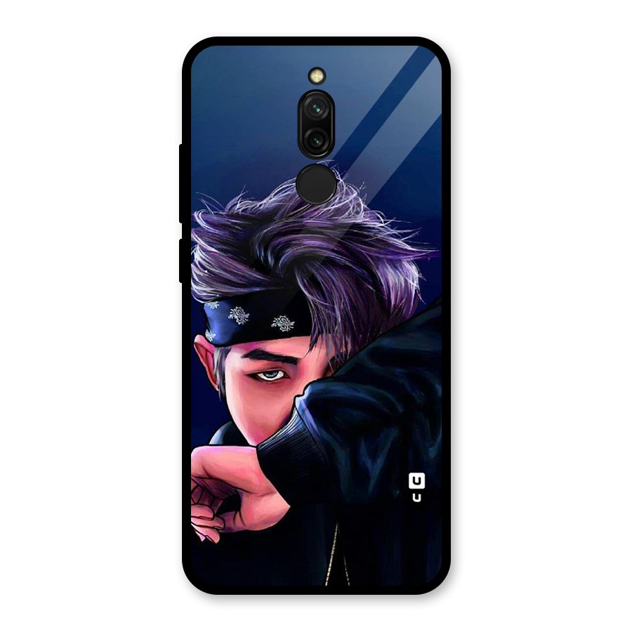 BTS Namjoon Artwork Glass Back Case for Redmi 8