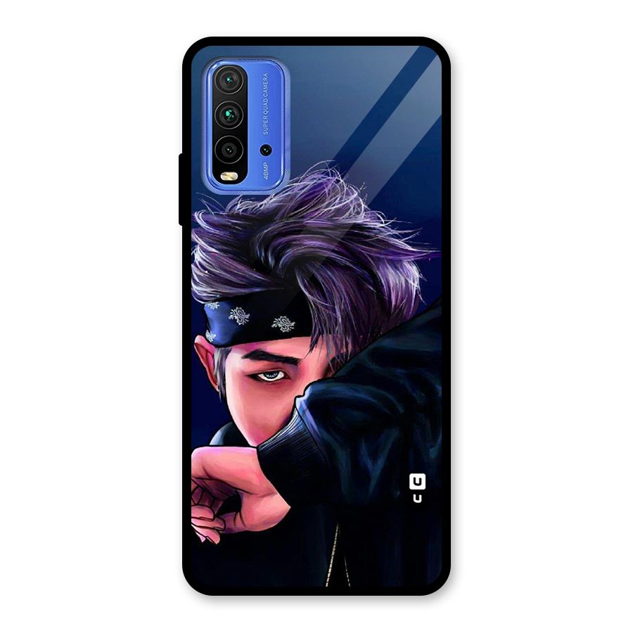 BTS Namjoon Artwork Glass Back Case for Redmi 9 Power