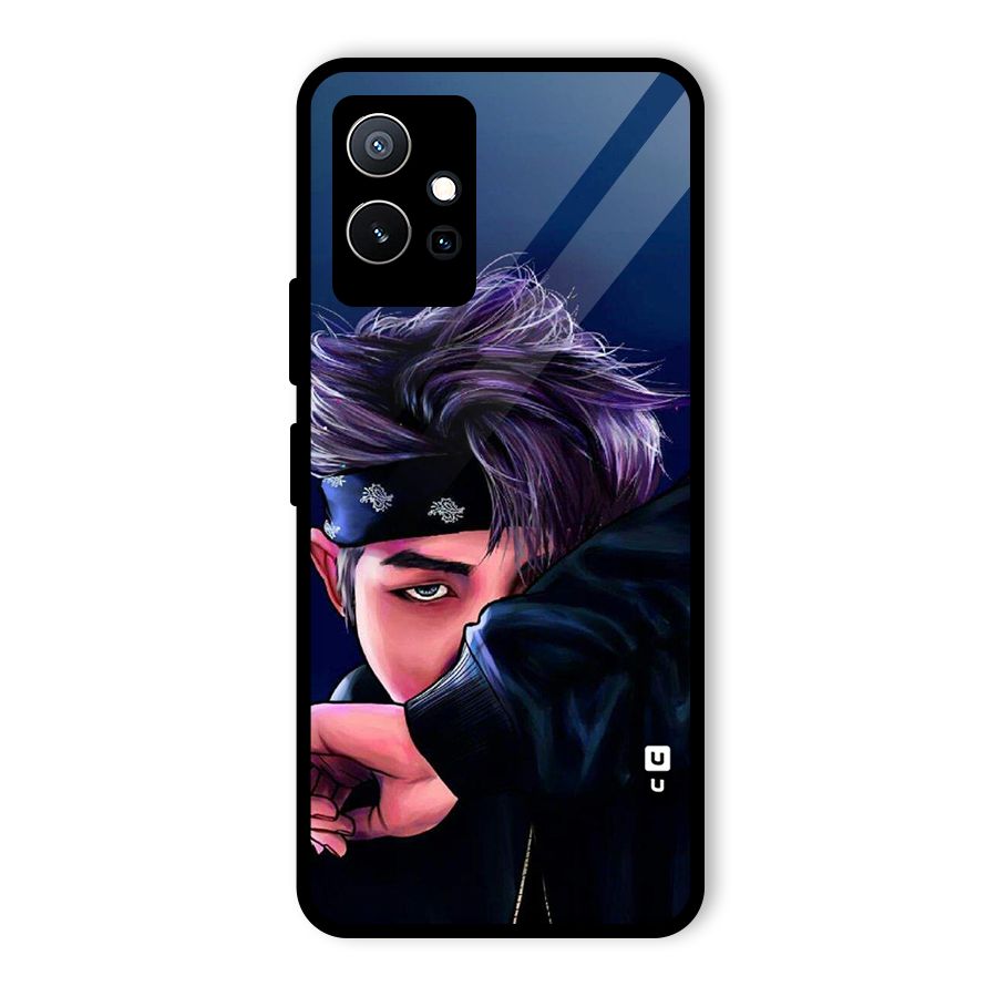 BTS Namjoon Artwork Glass Back Case for Vivo T1 5G
