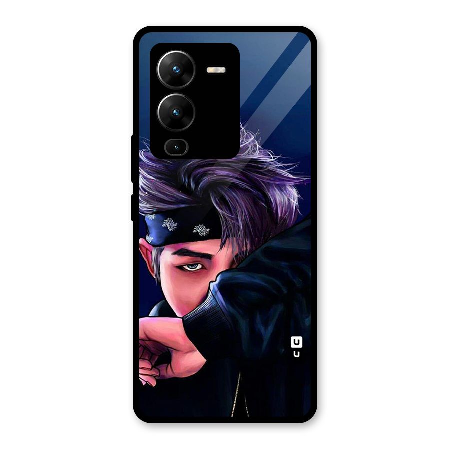 BTS Namjoon Artwork Glass Back Case for Vivo V25 Pro