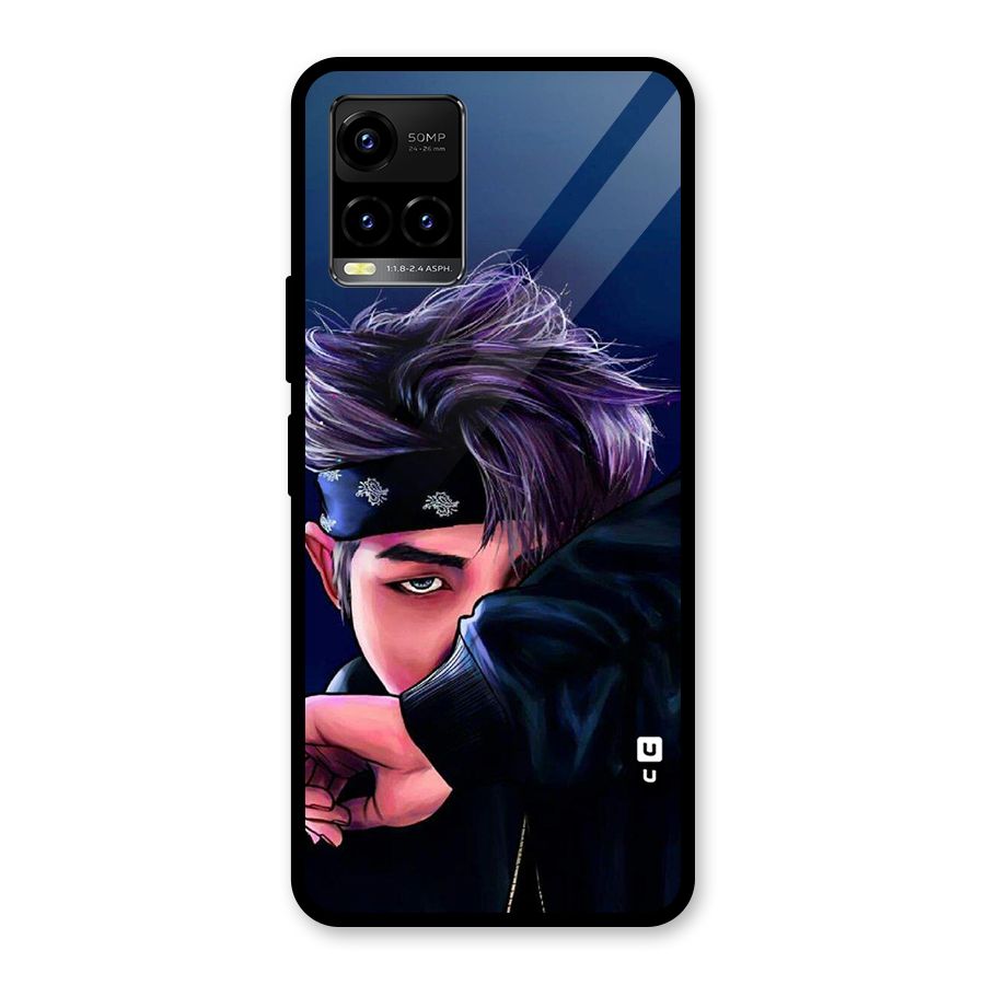 BTS Namjoon Artwork Glass Back Case for Vivo Y21A