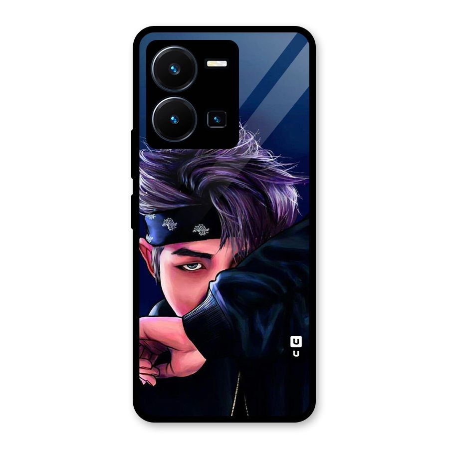 BTS Namjoon Artwork Glass Back Case for Vivo Y35