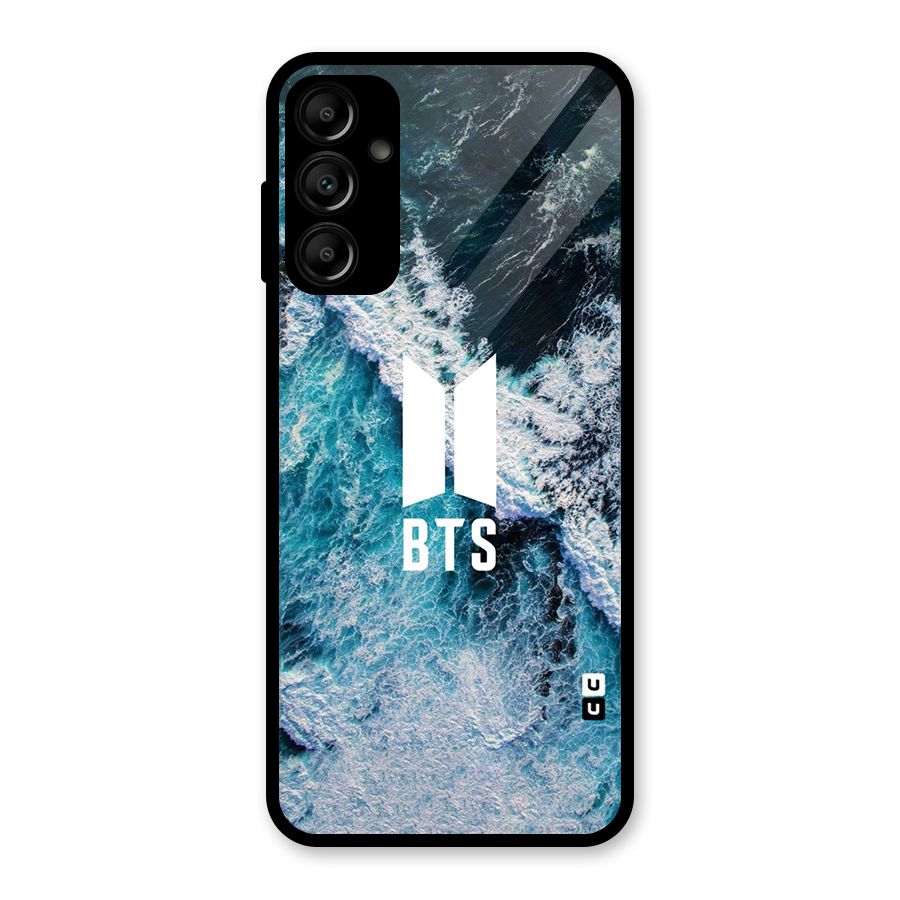 BTS Ocean Waves Glass Back Case for Galaxy A14 5G