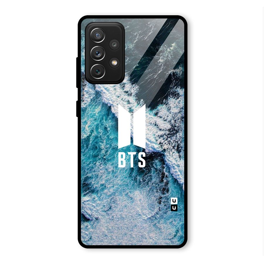BTS Ocean Waves Glass Back Case for Galaxy A72