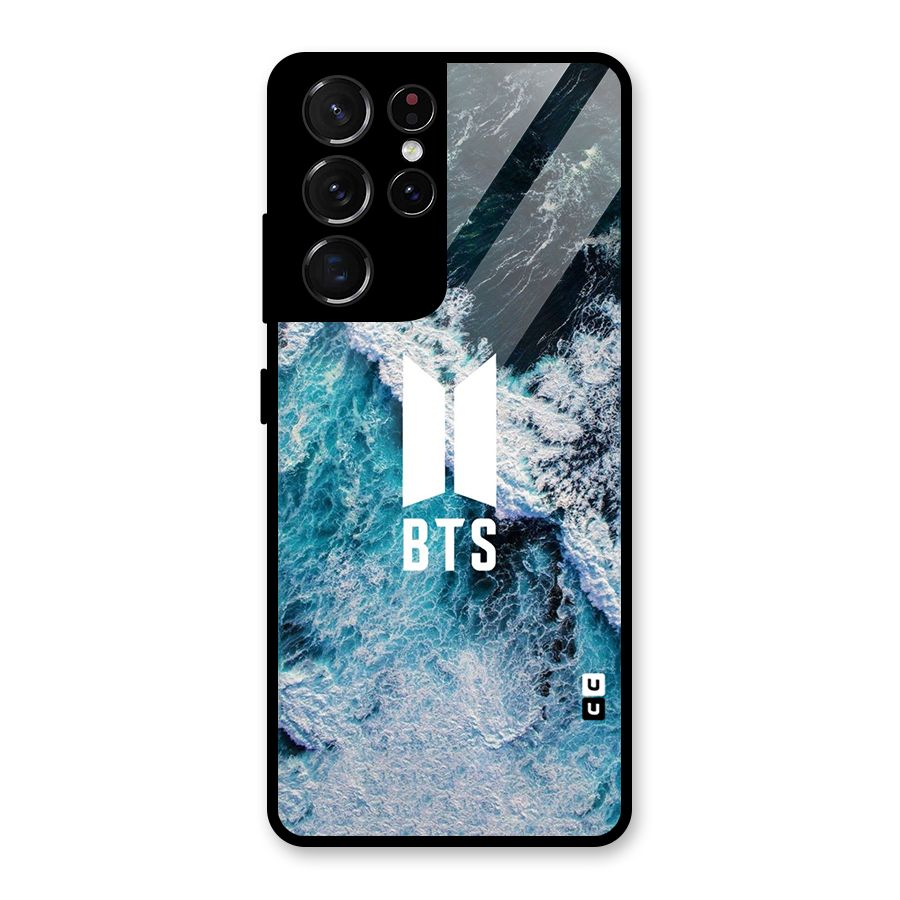 BTS Ocean Waves Glass Back Case for Galaxy S21 Ultra 5G