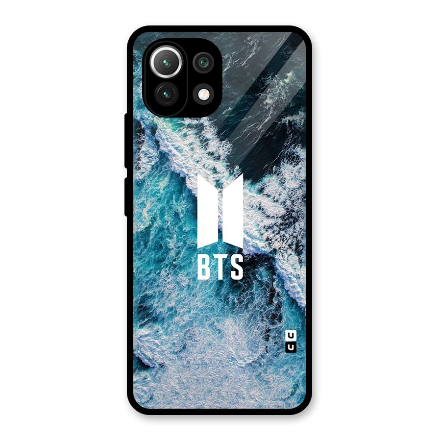 BTS Ocean Waves Glass Back Case for Mi 11 Lite NE 5G