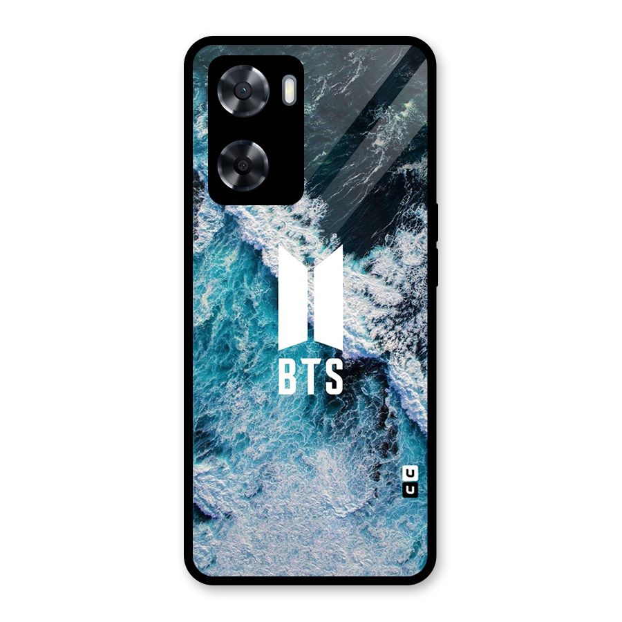 BTS Ocean Waves Glass Back Case for Oppo A57 2022