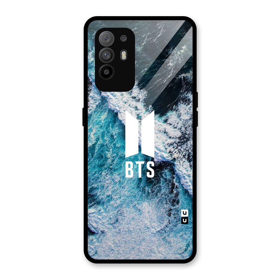 BTS Ocean Waves Glass Back Case for Oppo F19 Pro Plus 5G