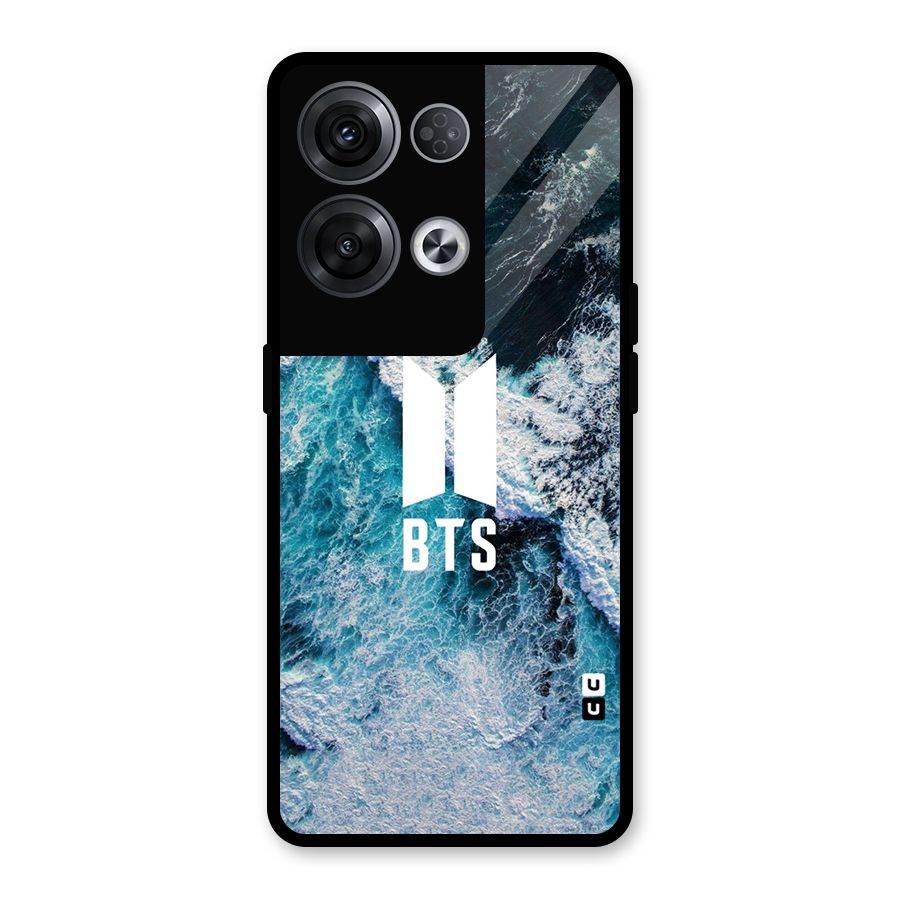 BTS Ocean Waves Glass Back Case for Oppo Reno8 Pro 5G