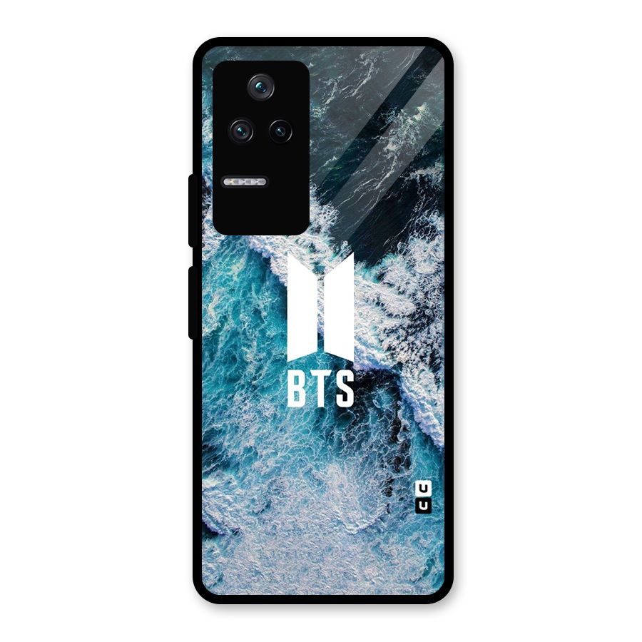 BTS Ocean Waves Glass Back Case for Poco F4 5G