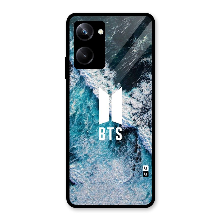 BTS Ocean Waves Glass Back Case for Realme 10 Pro