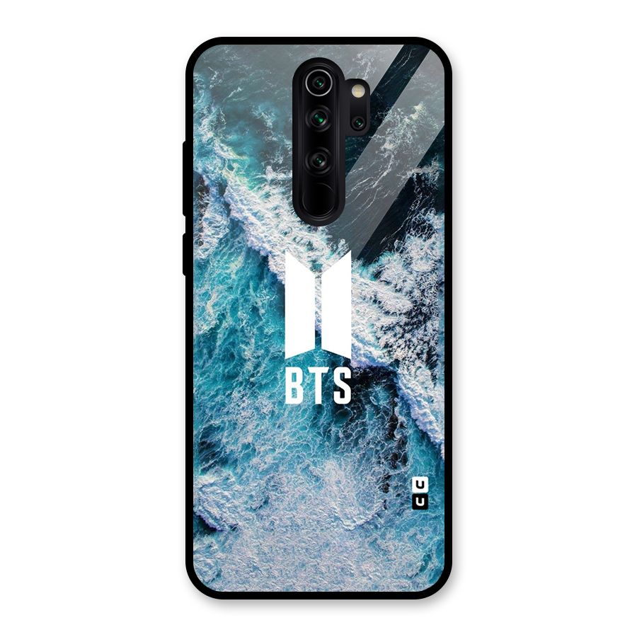 BTS Ocean Waves Glass Back Case for Redmi Note 8 Pro