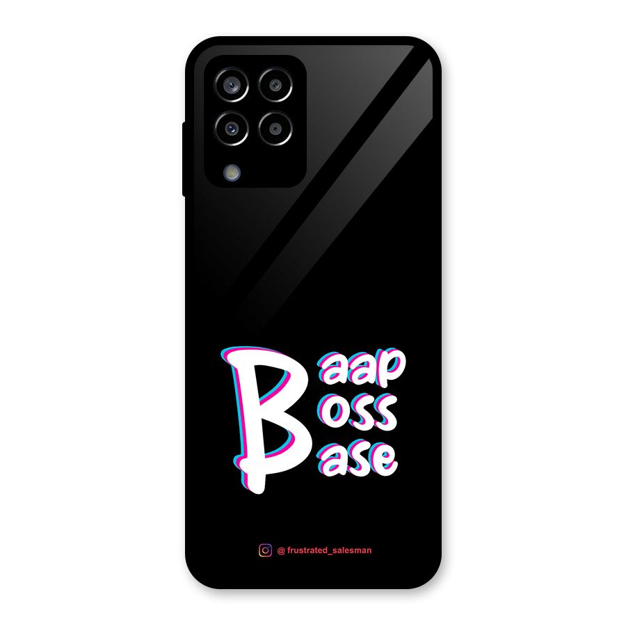 Baap Boss Base Black Glass Back Case for Galaxy M33
