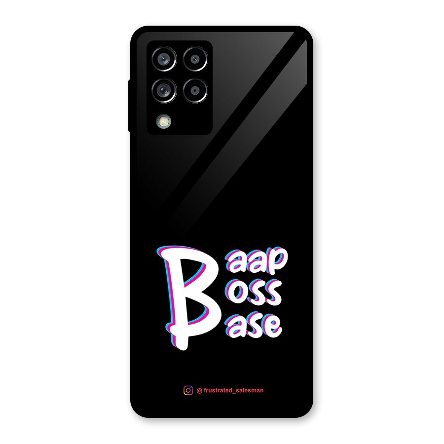 Baap Boss Base Black Glass Back Case for Galaxy M53 5G