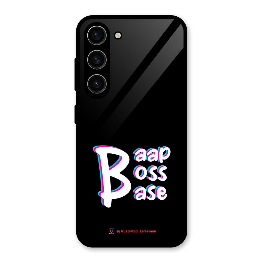 Baap Boss Base Black Glass Back Case for Galaxy S23