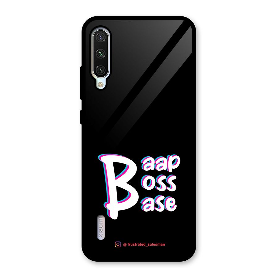 Baap Boss Base Black Glass Back Case for Mi A3