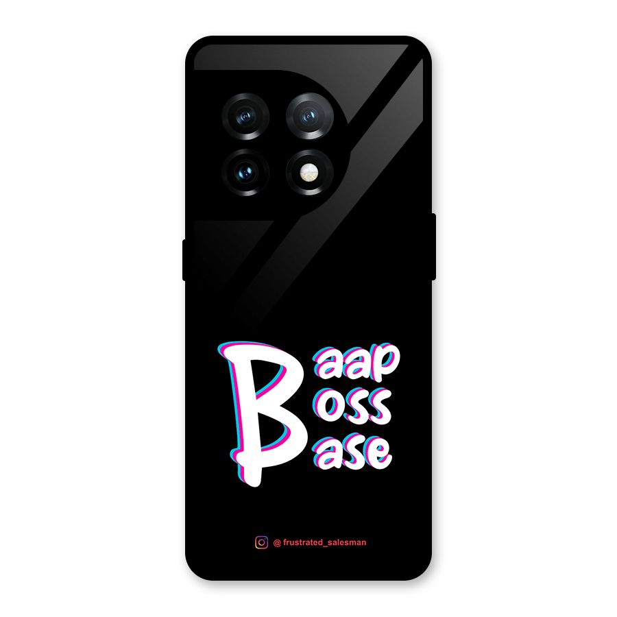 Baap Boss Base Black Glass Back Case for OnePlus 11